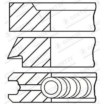 Sada pístních kroužků GOETZE ENGINE 08-399007-10