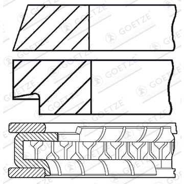 Sada pístních kroužků GOETZE ENGINE 08-404500-00