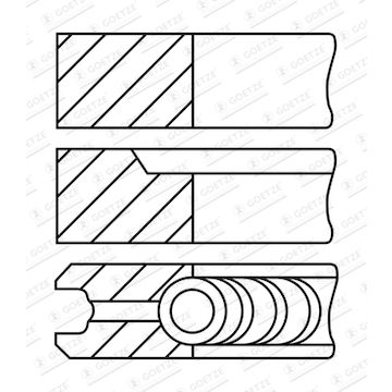 Sada pístních kroužků GOETZE ENGINE 08-407105-10