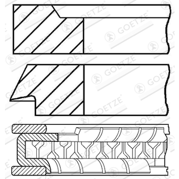 Sada pístních kroužků GOETZE ENGINE 08-407600-10