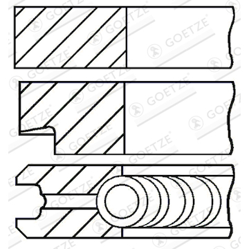 Sada pístních kroužků GOETZE ENGINE 08-421800-00