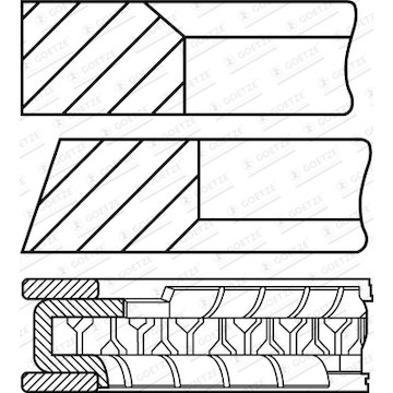 Sada pístních kroužků GOETZE ENGINE 08-423300-00
