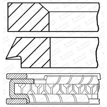 Sada pístních kroužků GOETZE ENGINE 08-424200-10