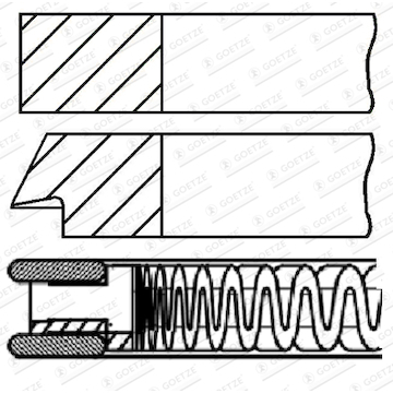Sada pístních kroužků GOETZE ENGINE 08-424307-00