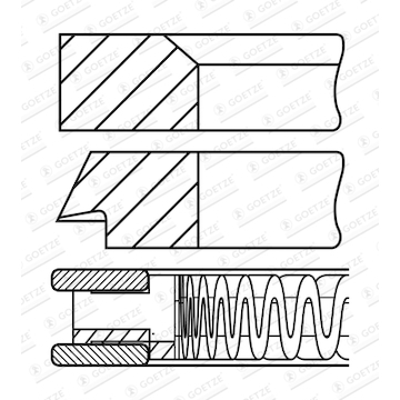 Sada pístních kroužků GOETZE ENGINE 08-424500-00