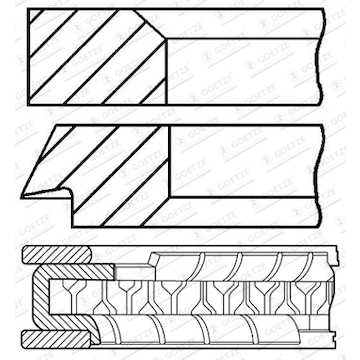 Sada pístních kroužků GOETZE ENGINE 08-424800-10
