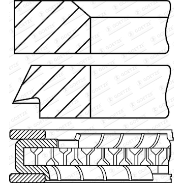 Sada pístních kroužků GOETZE ENGINE 08-424800-40