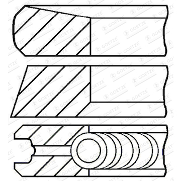 Sada pístních kroužků GOETZE ENGINE 08-424900-00