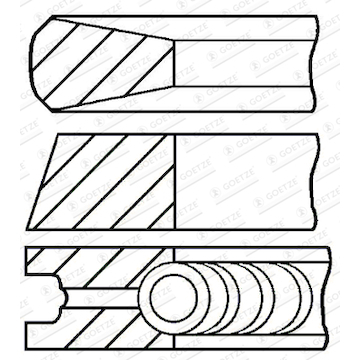 Sada pístních kroužků GOETZE ENGINE 08-425500-00