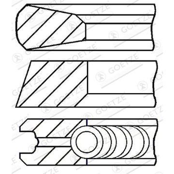 Sada pístních kroužků GOETZE ENGINE 08-427407-00