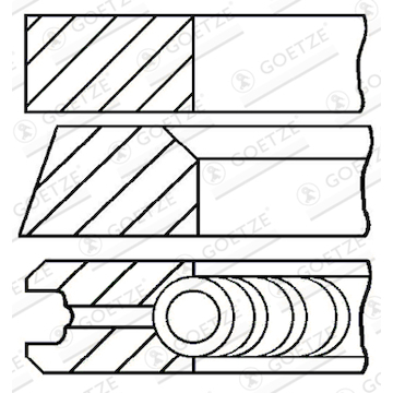 Sada pístních kroužků GOETZE ENGINE 08-428707-00