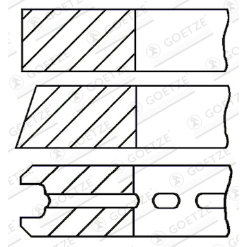 Sada pístních kroužků GOETZE ENGINE 08-429100-00