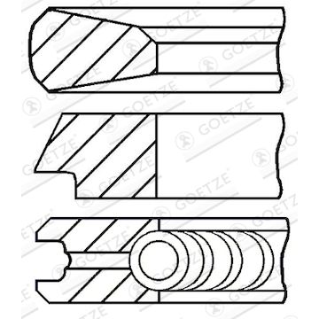 Sada pístních kroužků GOETZE ENGINE 08-429200-00