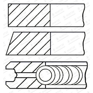 Sada pístních kroužků GOETZE ENGINE 08-429306-10