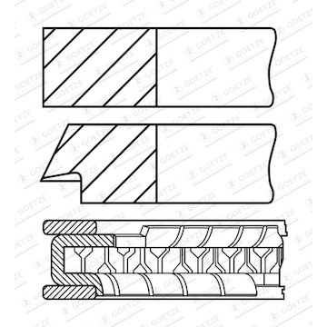 Sada pístních kroužků GOETZE ENGINE 08-430207-00