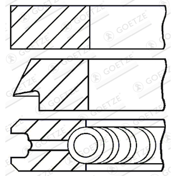 Sada pístních kroužků GOETZE ENGINE 08-432200-00