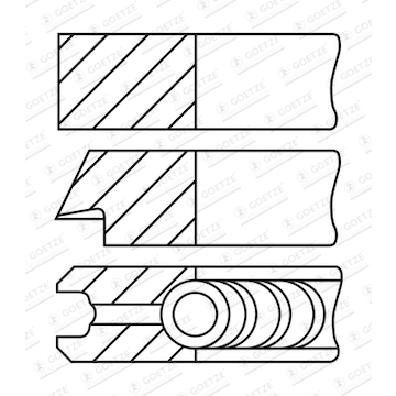 Sada pístních kroužků GOETZE ENGINE 08-432200-10