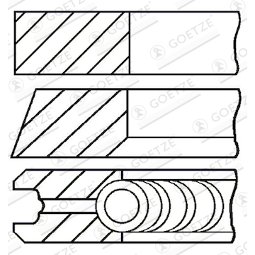 Sada pístních kroužků GOETZE ENGINE 08-432300-00