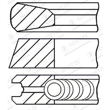 Sada pístních kroužků GOETZE ENGINE 08-432500-00