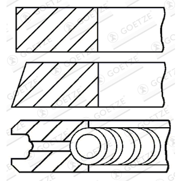 Sada pístních kroužků GOETZE ENGINE 08-435700-00