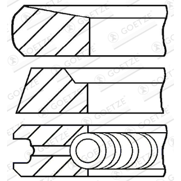 Sada pístních kroužků GOETZE ENGINE 08-436107-00