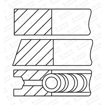 Sada pístních kroužků GOETZE ENGINE 08-436300-10