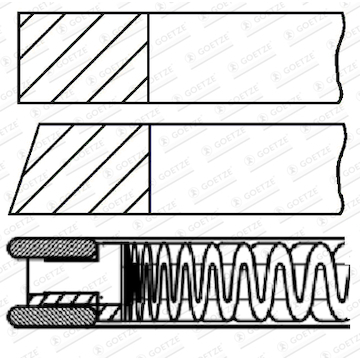 Sada pístních kroužků GOETZE ENGINE 08-436907-00