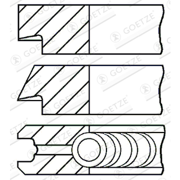 Sada pístních kroužků GOETZE ENGINE 08-438300-00