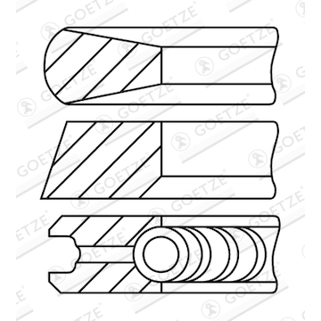 Sada pístních kroužků GOETZE ENGINE 08-438800-10