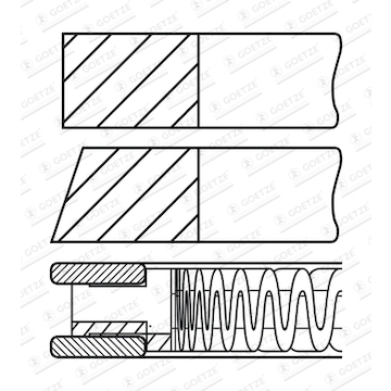 Sada pístních kroužků GOETZE ENGINE 08-440500-00