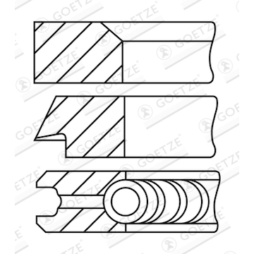 Sada pístních kroužků GOETZE ENGINE 08-442200-10