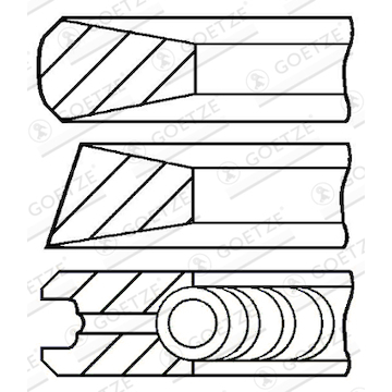 Sada pístních kroužků GOETZE ENGINE 08-442407-00