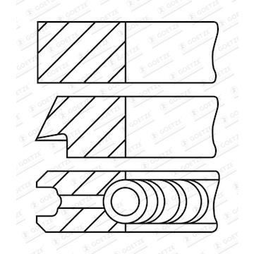 Sada pístních kroužků GOETZE ENGINE 08-442900-10