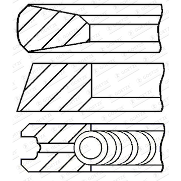 Sada pístních kroužků GOETZE ENGINE 08-443200-00