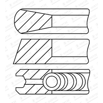 Sada pístních kroužků GOETZE ENGINE 08-443400-00