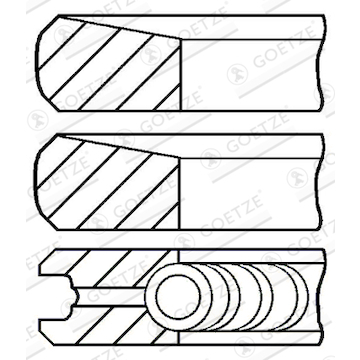 Sada pístních kroužků GOETZE ENGINE 08-443500-00