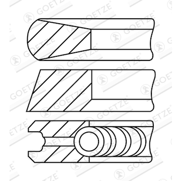 Sada pístních kroužků GOETZE ENGINE 08-444500-10