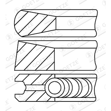 Sada pístních kroužků GOETZE ENGINE 08-444700-00DR