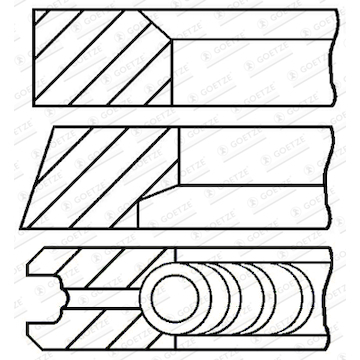 Sada pístních kroužků GOETZE ENGINE 08-445100-00