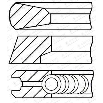 Sada pístních kroužků GOETZE ENGINE 08-445200-00