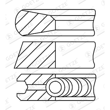 Sada pístních kroužků GOETZE ENGINE 08-445200-40