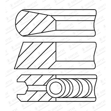 Sada pístních kroužků GOETZE ENGINE 08-445300-00