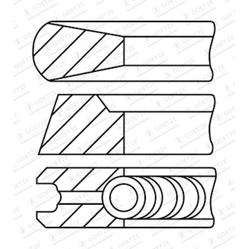 Sada pístních kroužků GOETZE ENGINE 08-447600-00