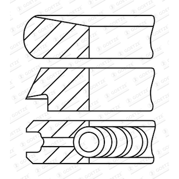 Sada pístních kroužků GOETZE ENGINE 08-447900-00