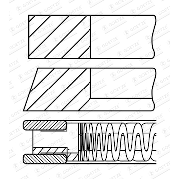 Sada pístních kroužků GOETZE ENGINE 08-448300-00