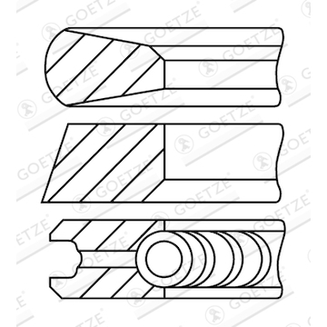 Sada pístních kroužků GOETZE ENGINE 08-449600-10