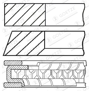 Sada pístních kroužků GOETZE ENGINE 08-450000-10