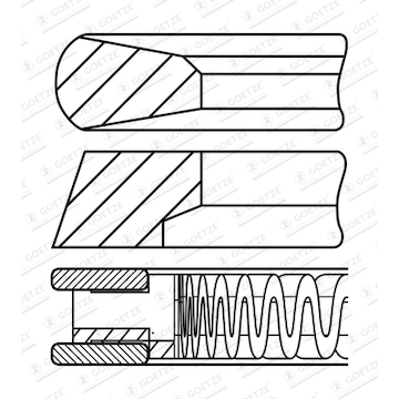Sada pístních kroužků GOETZE ENGINE 08-451200-00