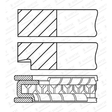 Sada pístních kroužků GOETZE ENGINE 08-452200-00