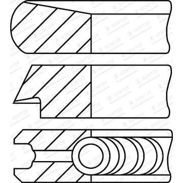 Sada pístních kroužků GOETZE ENGINE 08-452400-00
